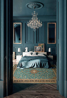 ковер в интерьере Cashmir 474886 Dark Blue