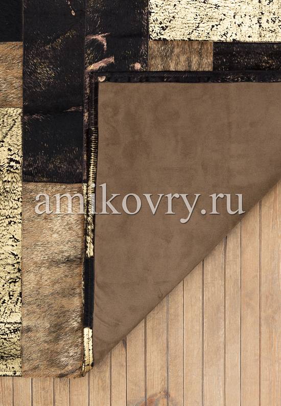 Ковер из натурального меха Gold Patchwork
