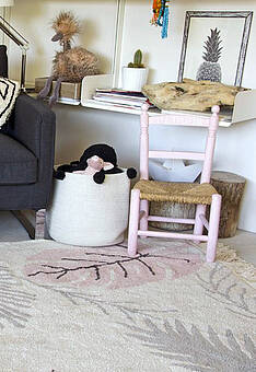 ковер в интерьере Lorena Canals Cotton Tropics Pink