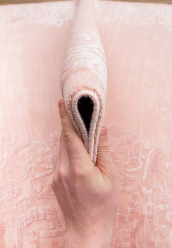 Турецкий однотонный ковер из акрила 5326 Pink