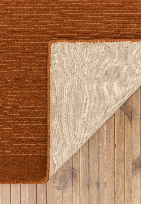 Однотонный шерстяной ковер Terracotta