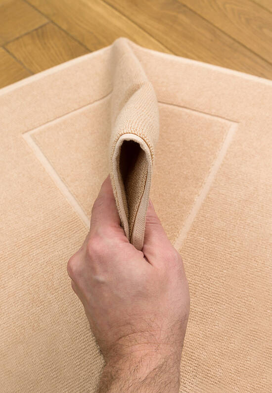 Бежевый коврик для ванной из хлопка Beige
