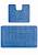 Голубой комплект ковриков для ванной и туалета Maritime-2 2509 Blue BQ