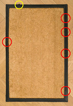 дефект входного коврика Doormat kokos Coco Ramp-CR-101 discount9