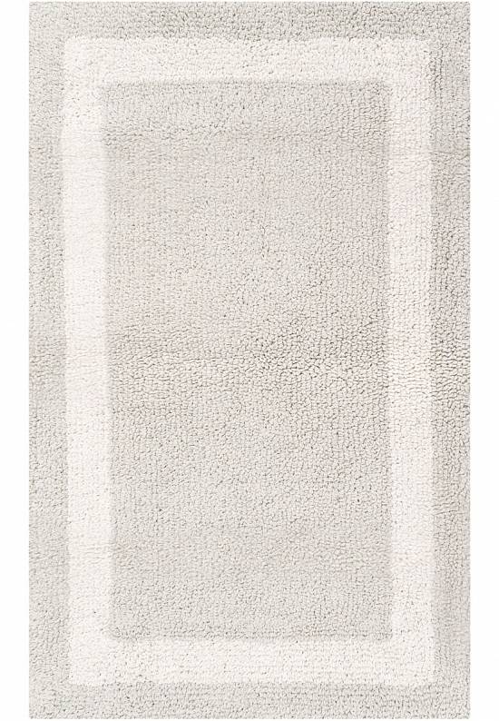 Серый коврик для ванной из хлопка Home And More Barnes-Grey/White
