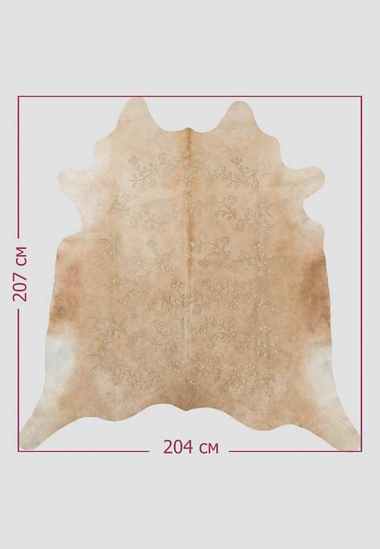 Натуральная шкура коровы хай-тек Sasha D16 cream 386