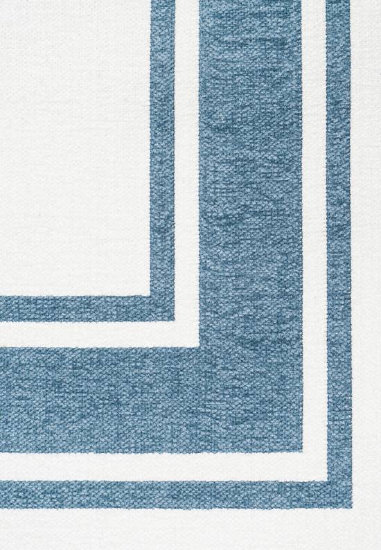 Двусторонний безворсовый ковер NK 06 Blue White