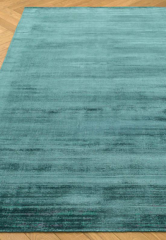 Однотонный ковер ручной работы PHPV-20-Peacock Blue/Peacock Blue