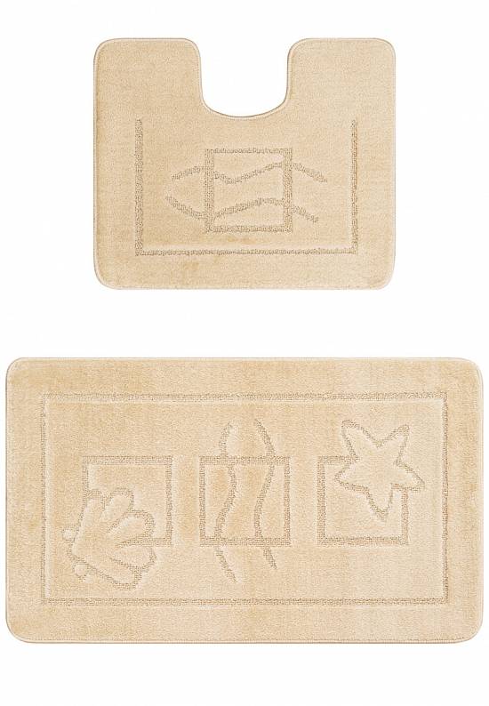 Комплект ковриков для ванной и туалета Maritime 2540 Beige BQ