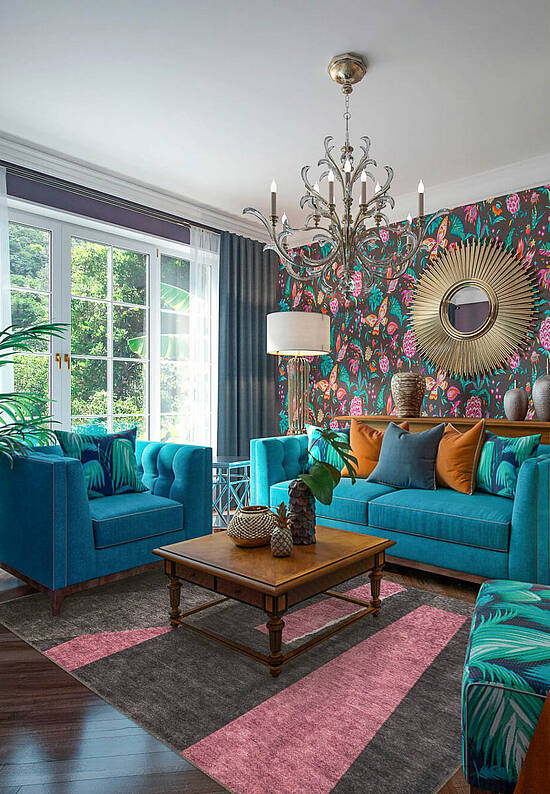 Безворсовый винтажный ковер AL367