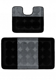 дизайн комплекта ковриков для ванной  Confetti Bath Maximus Edremit 2513 Black BQ