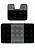 Чёрно-серый комплект ковриков для ванной комнаты и туалета Edremit 2513 Black BQ