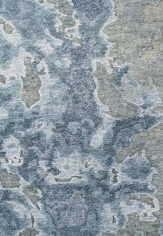 Индийский ковер ручной работы Flora Grey Blue