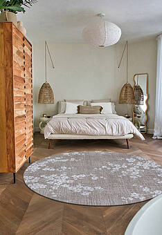 безворсовый ковра в интерьере Petals LP5231-L285