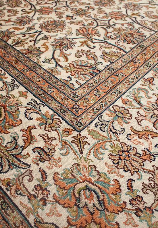 Шелковый ковер ручной работы из Индии 243489-Afshar beige/brown