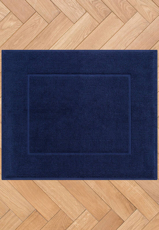 Синий коврик для ванной из хлопка Ocean Blue