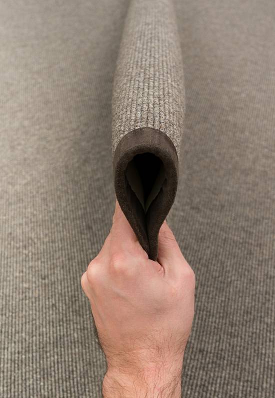 Безворсовый шерстяной ковер Dark Grey