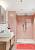 Розовый мягкий коврик для ванной 3526 Reddish Orange