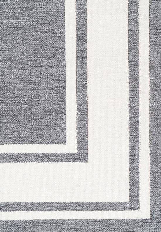 Двусторонний безворсовый ковер из шенилла NK 06 Grey White