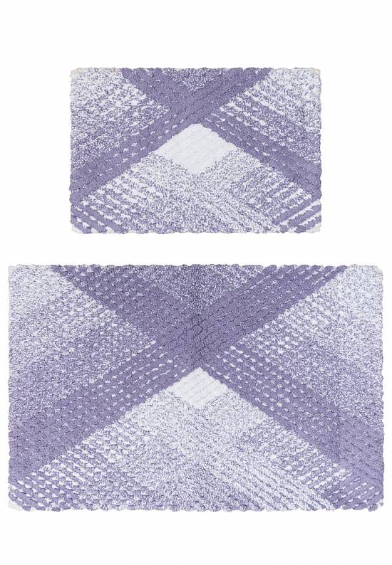 Сиреневый комплект ковриков для ванной комнаты и туалета Wall-Purple