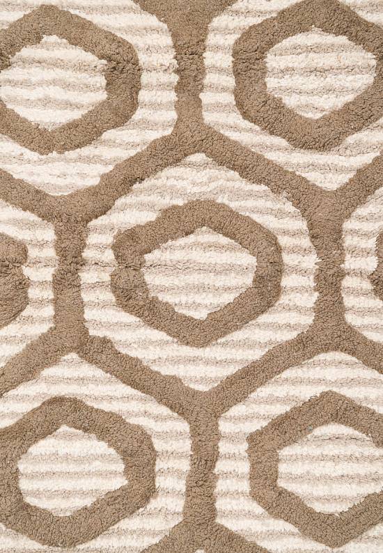 Бежевый коврик для ванной из хлопка Putbol-Beige