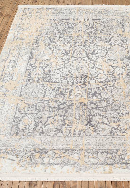 Турецкий винтажный ковер 11703 01 Dark Grey