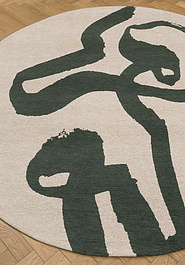 безворсовый ковер в перспективе Shapes LS6083-L407 круг