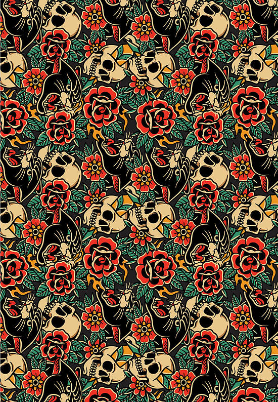 Безворсовый ковер для подростка Old School Pattern
