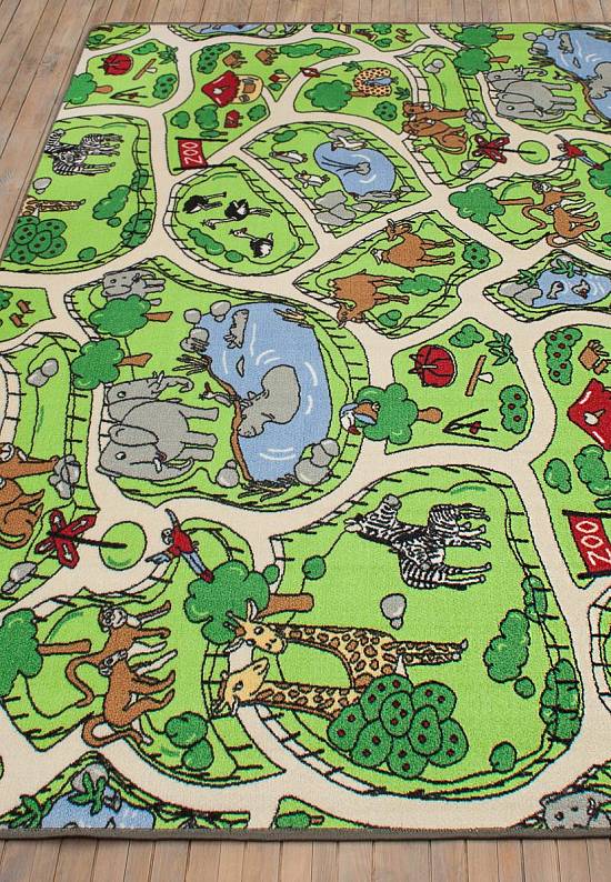 Детский игровой коврик с дорогой Zoo goriz-G4