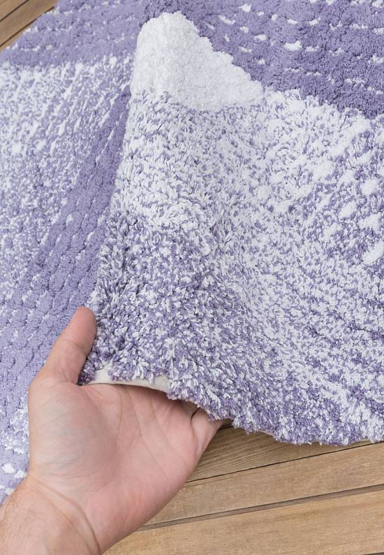 Сиреневый комплект ковриков для ванной комнаты и туалета Wall-Purple