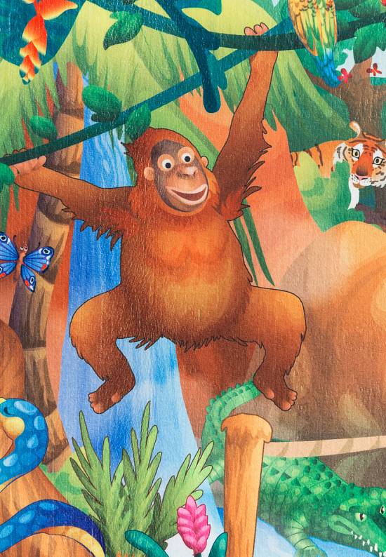 Детский мягкий игровой коврик Jungle discovery-C