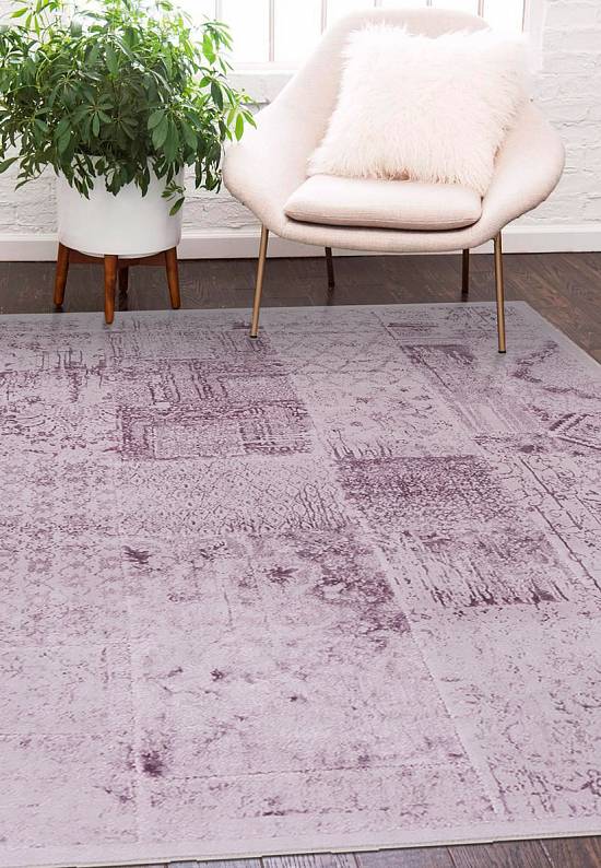 Турецкий ковер из хлопка и вискозы Patchwork L.Damson