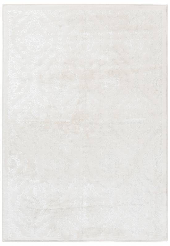 Турецкий ковер из хлопка и вискозы Damask Ekru