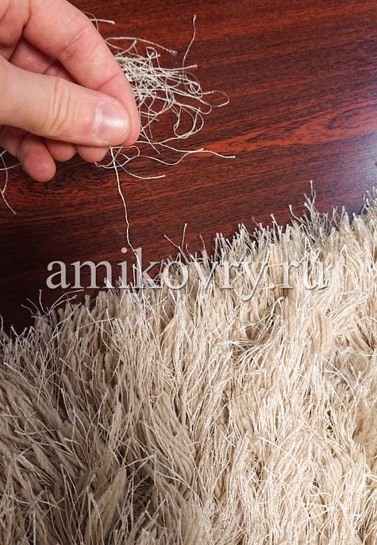 Пушистый ковер с длинным ворсом H265-beige discount3