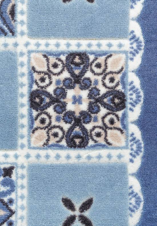 Голубой коврик для ванной Ceramic 01 Blue