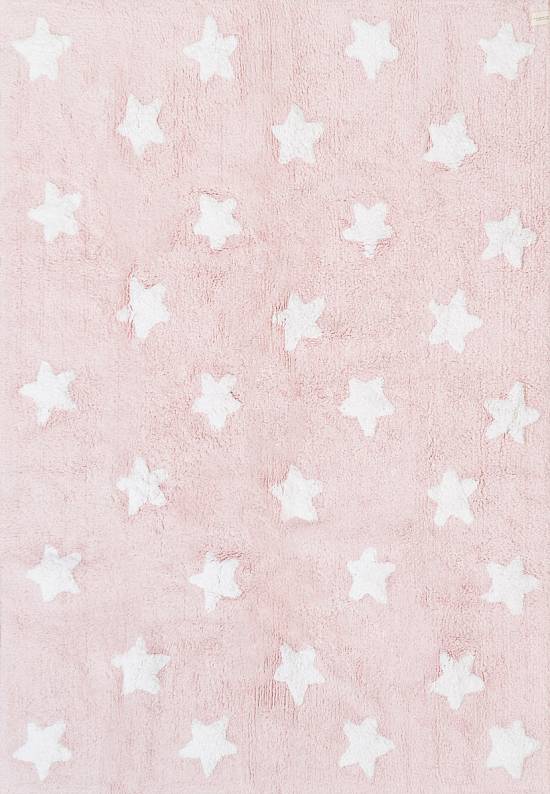 Детский стираемый ковер Stars Pink-White C-R-SW