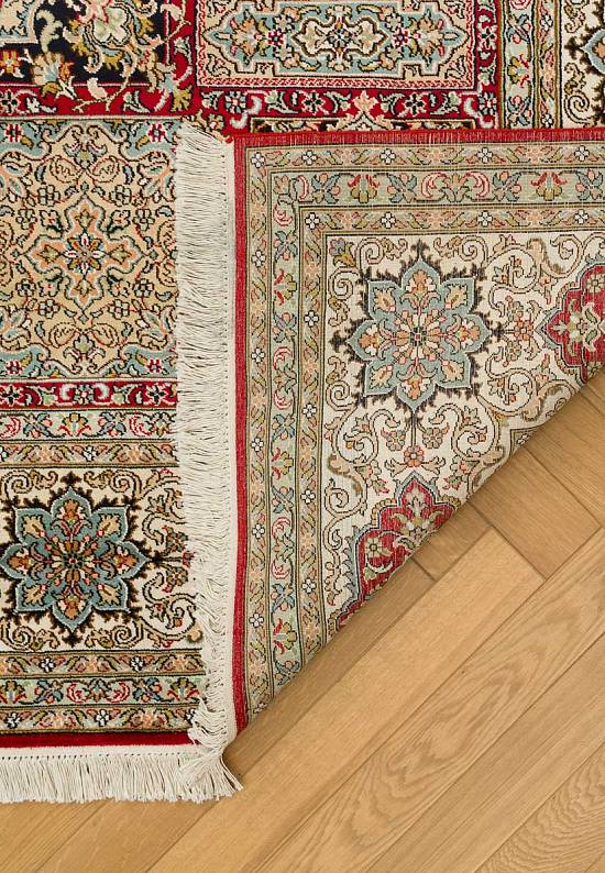 Шелковый ковер из Индии Shiraz Red Beige