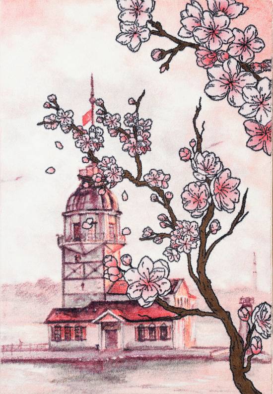Детский ковер с ворсом Maidens Tower 01 Pink