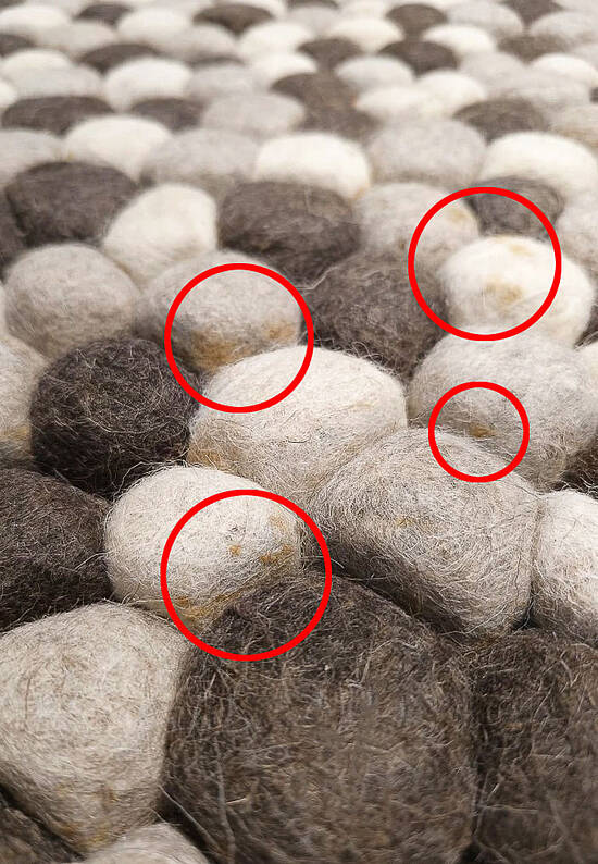 Ковер ручной работы с рельефом Pebble Rug/Backing-Natural discount1