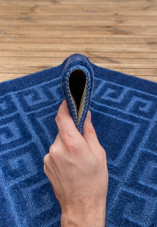 Синий коврик для ванной Ethnic 2582 Dark Blue