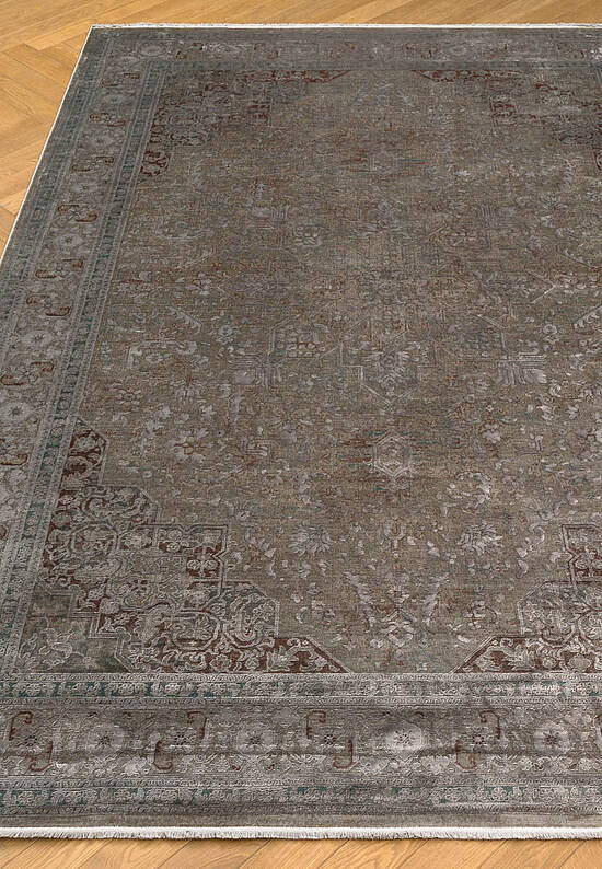 Турецкий ковер из вискозы BBL 02 Grey
