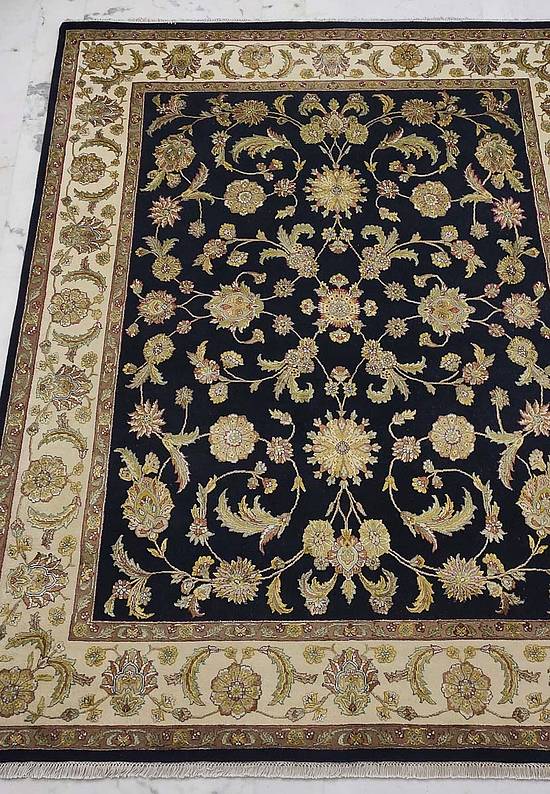 Элитный ковер ручной работы 10/10 CH-121-Black/Ivory