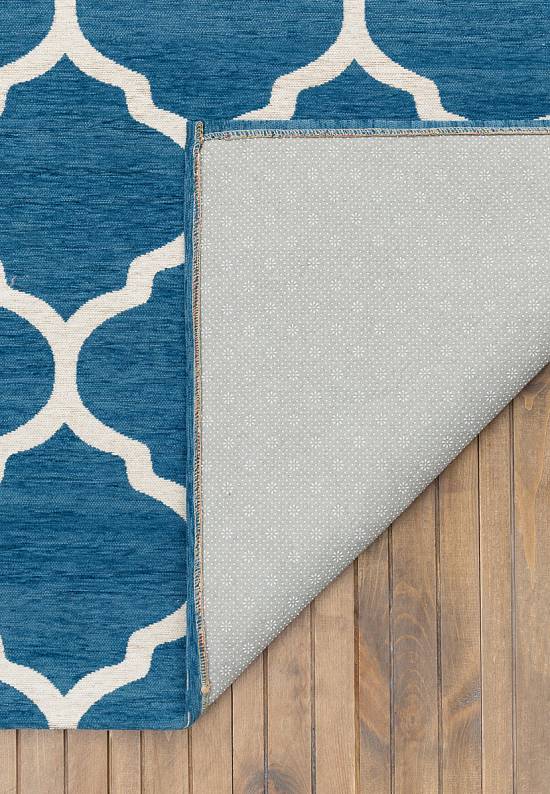 Гобеленовый ковер 076-dark blue/light beige
