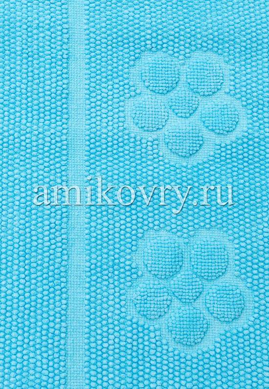 Бирюзовый коврик для ванной из хлопка SCTN 10/2-Turquoise