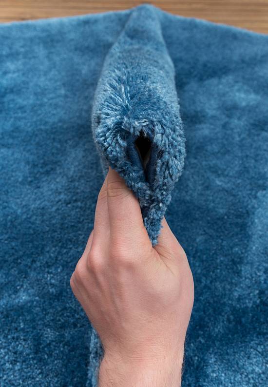 Синий мягкий коврик для ванной 3531 Dark Blue