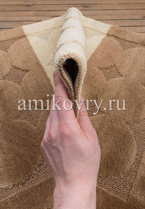 Коричневый комплект ковриков для ванной комнаты и туалета Edremit 2546 Light Brown BQ