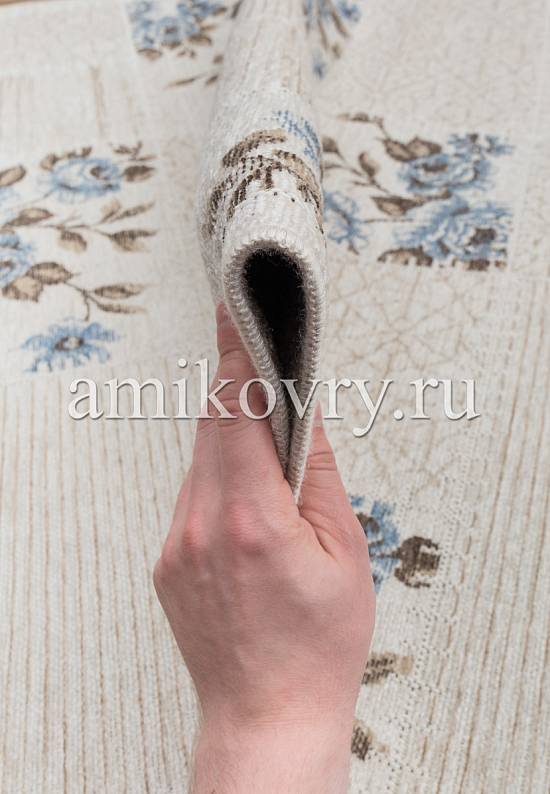 Турецкий безворсовый ковер из акрила 1801 Blue