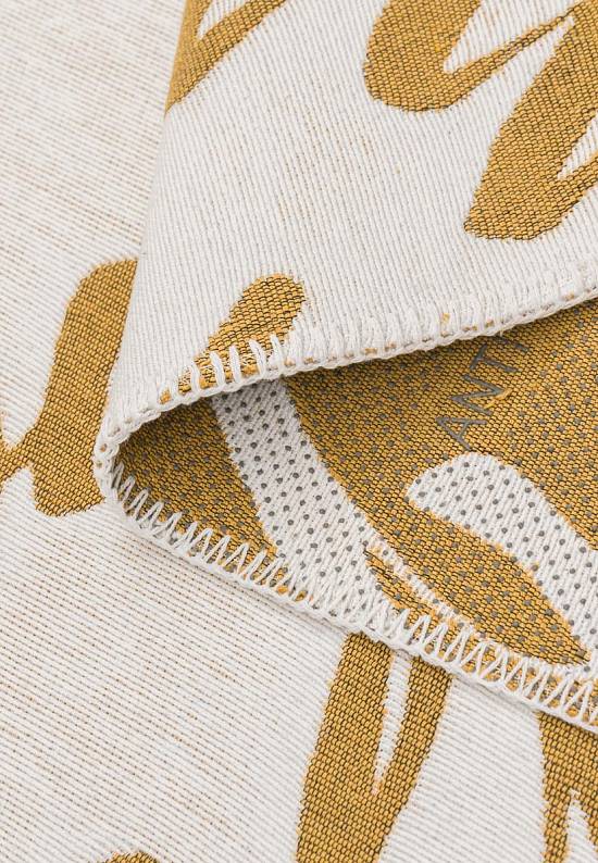 Безворсовый ковер из хлопка ARN 02 White Yellow