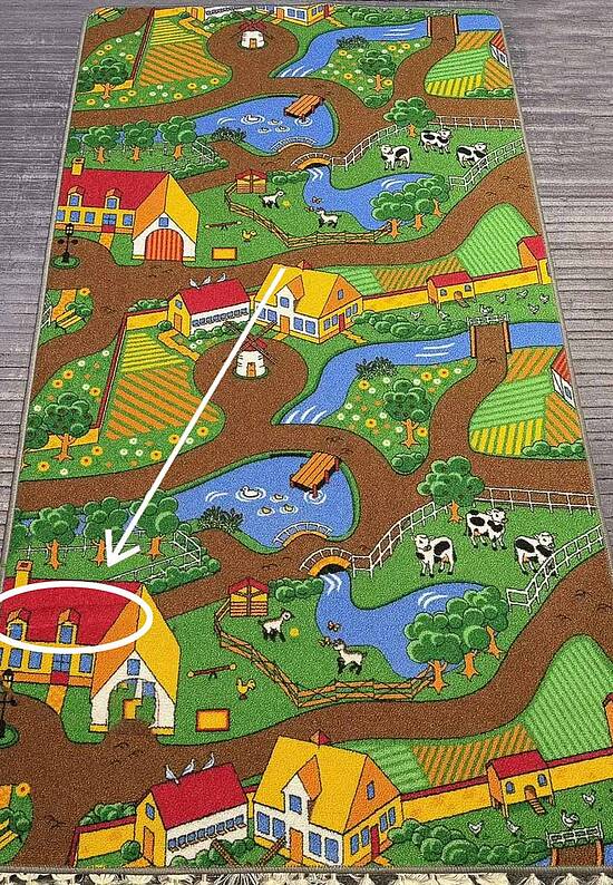 Двухсторонний детский игровой коврик DUO City Grey+Farm discount19