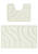 Белый комплект ковриков для ванной и туалета Symphony 2581 Pearl White PS
